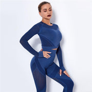 Seamless Yoga 2 Piece Set - Blue Force Sports