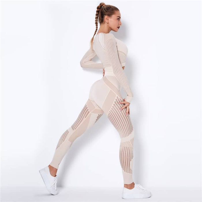 Seamless Yoga 2 Piece Set - Blue Force Sports