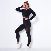 Seamless Yoga 2 Piece Set - Blue Force Sports