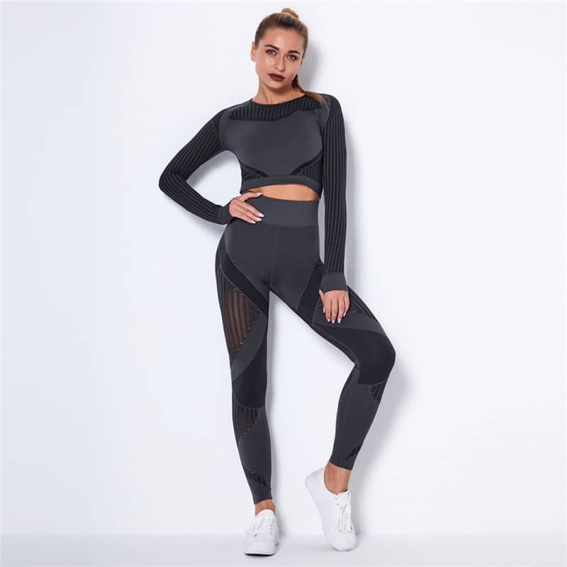 Seamless Yoga 2 Piece Set - Blue Force Sports