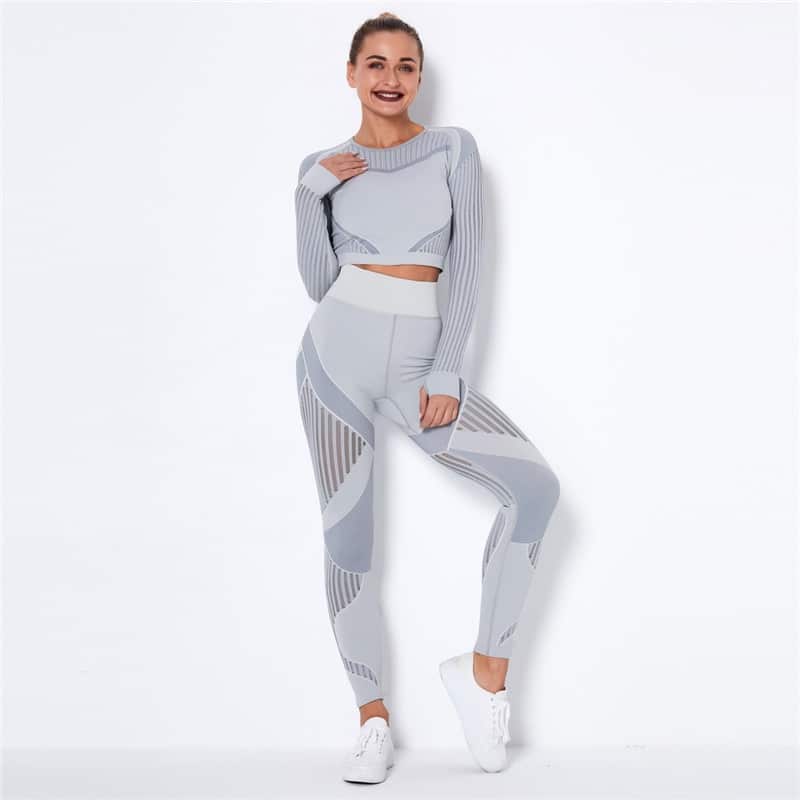 Seamless Yoga 2 Piece Set - Blue Force Sports