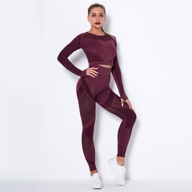 Seamless Yoga 2 Piece Set - Blue Force Sports