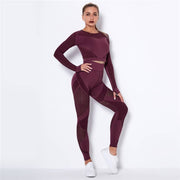 Seamless Yoga 2 Piece Set - Blue Force Sports