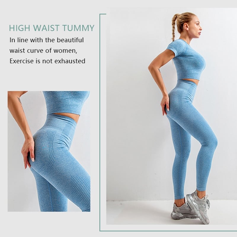 Women's Plain Yoga Set - Blue Force Sports