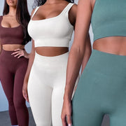 Seamless Yoga 2 pcs Set for Women - Blue Force Sports