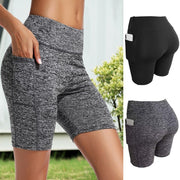 Women's Elastic Workout Shorts - Blue Force Sports