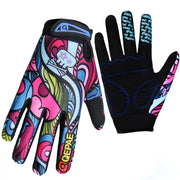 Women's Printed Shockproof Cycling Gloves - Blue Force Sports