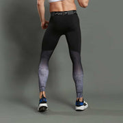 Gradient Printed Sports Men's Leggings - Blue Force Sports