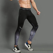 Gradient Printed Sports Men's Leggings - Blue Force Sports