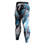 Gradient Printed Sports Men's Leggings - Blue Force Sports