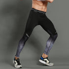 Gradient Printed Sports Men's Leggings - Blue Force Sports