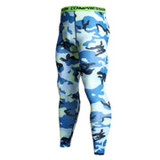 Gradient Printed Sports Men's Leggings - Blue Force Sports