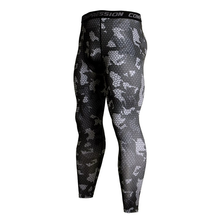 Gradient Printed Sports Men's Leggings - Blue Force Sports