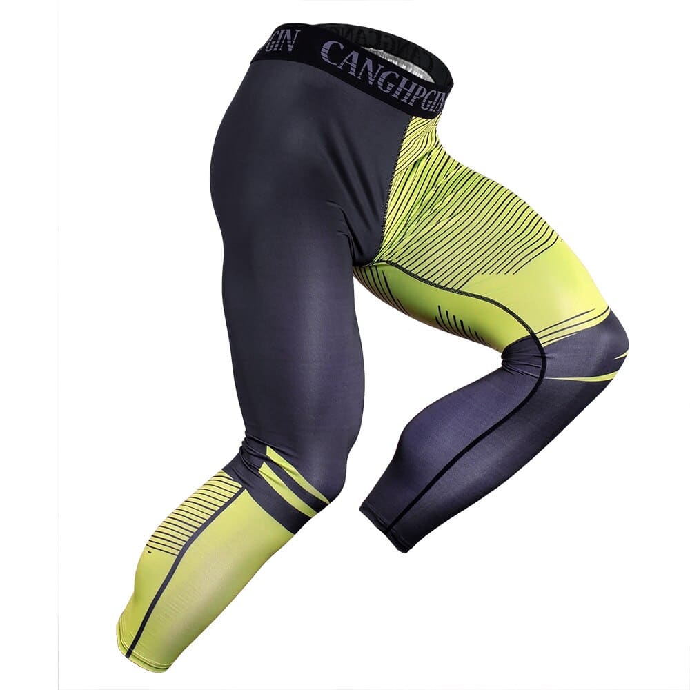 Men's Quick Dry Compression Tights - Blue Force Sports