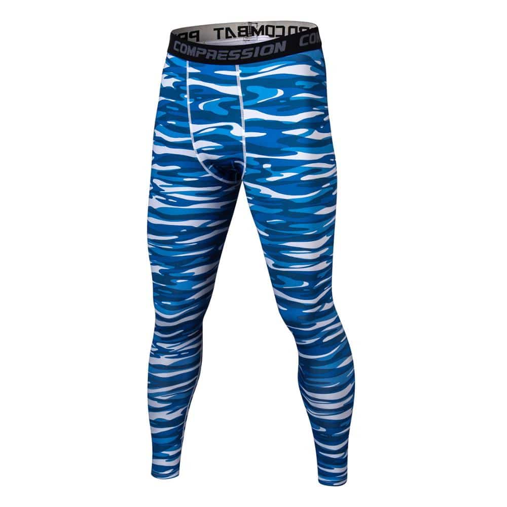 Thermal Elastic Sport Men's Leggings - Blue Force Sports
