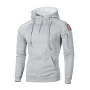 Men's Long Sleeve Hooded Sweatshirt - Blue Force Sports