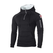 Men's Long Sleeve Hooded Sweatshirt - Blue Force Sports