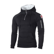 Men's Long Sleeve Hooded Sweatshirt - Blue Force Sports