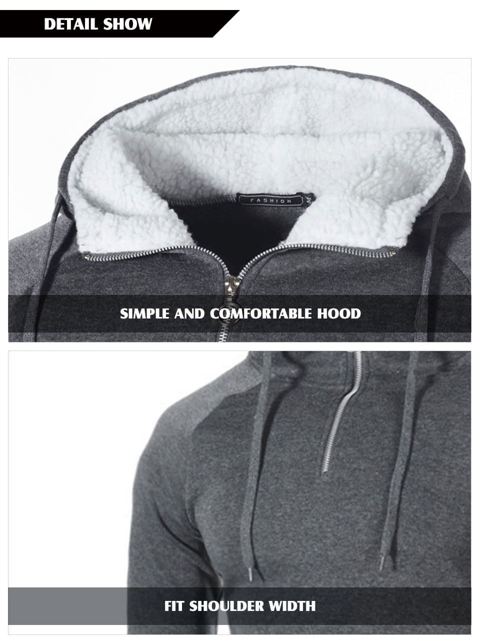 Men's Sport Styled Zipper Hoodie - Blue Force Sports
