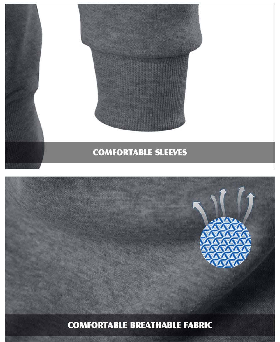 Men's Sport Styled Zipper Hoodie - Blue Force Sports