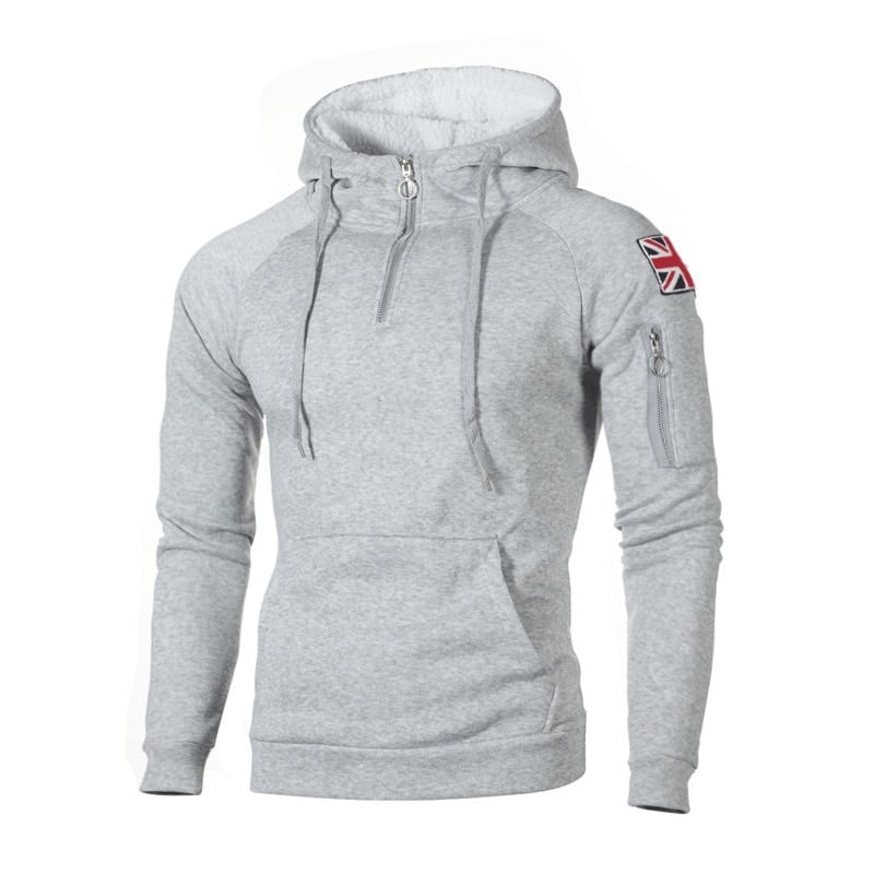 Men's Sport Styled Zipper Hoodie - Blue Force Sports