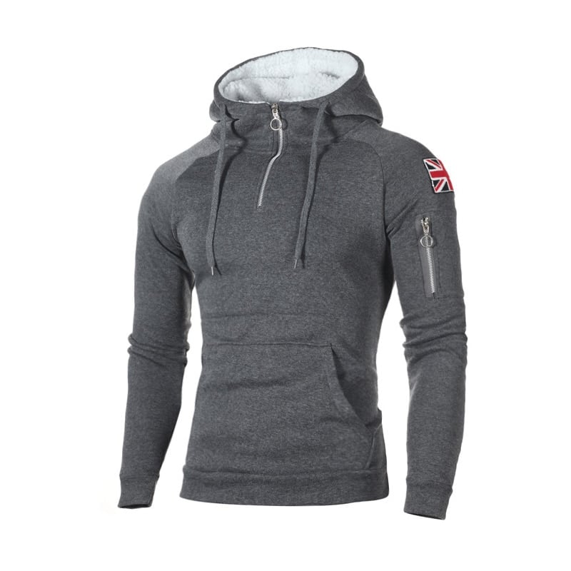 Men's Sport Styled Zipper Hoodie - Blue Force Sports