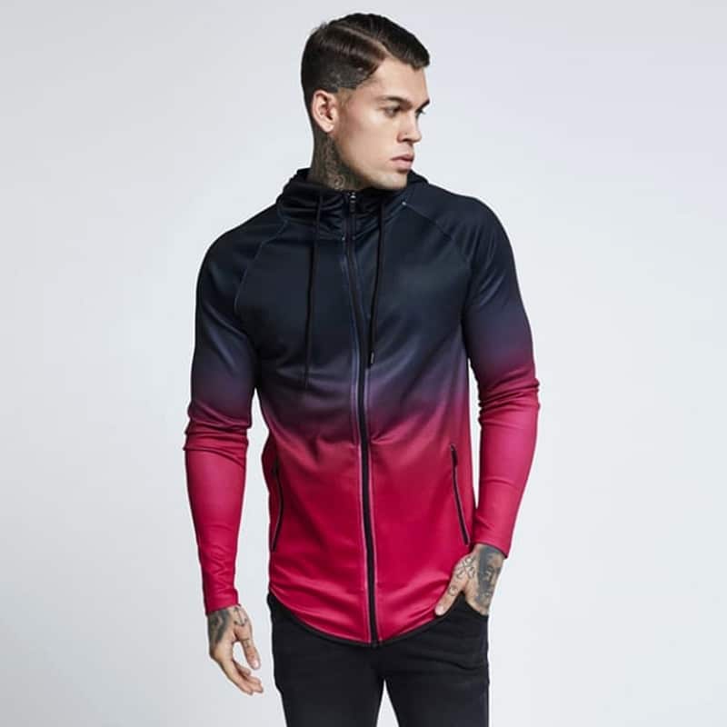 Men's Colorful Gradient Sport Hoodie - Blue Force Sports