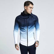Men's Colorful Gradient Sport Hoodie - Blue Force Sports
