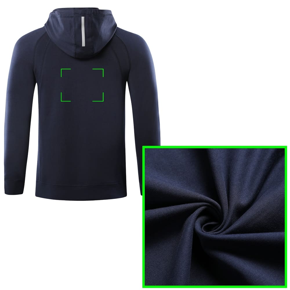Men's Windproof Long Sleeve Hoodie - Blue Force Sports