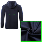 Men's Windproof Long Sleeve Hoodie - Blue Force Sports
