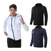 Men's Windproof Long Sleeve Hoodie - Blue Force Sports