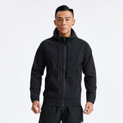 Men's Windproof Long Sleeve Hoodie - Blue Force Sports