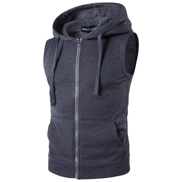 Men's Sleeveless Sport Hoodie - Blue Force Sports