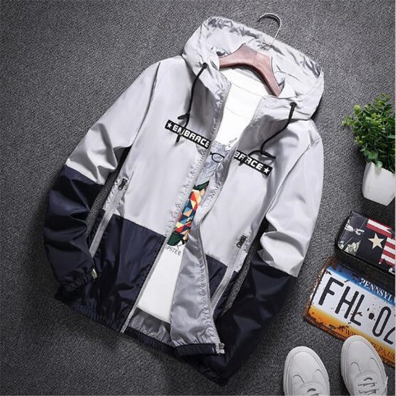 Men's Sport Embrace Printed Hooded Jacket - Blue Force Sports
