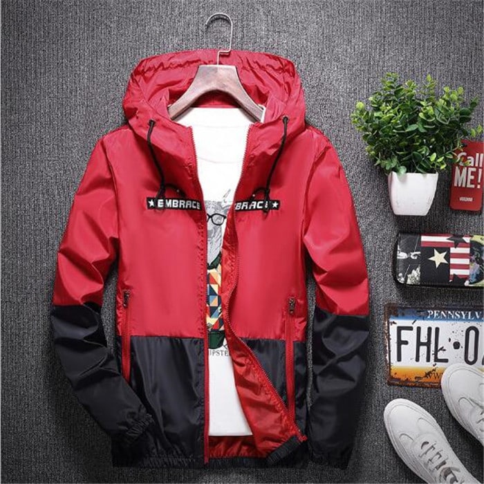 Men's Sport Embrace Printed Hooded Jacket - Blue Force Sports