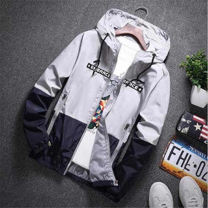 Men's Sport Embrace Printed Hooded Jacket - Blue Force Sports