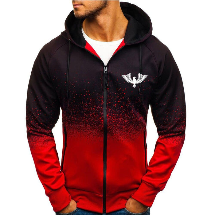 Men's Sport Gradient Hooded Jacket - Blue Force Sports