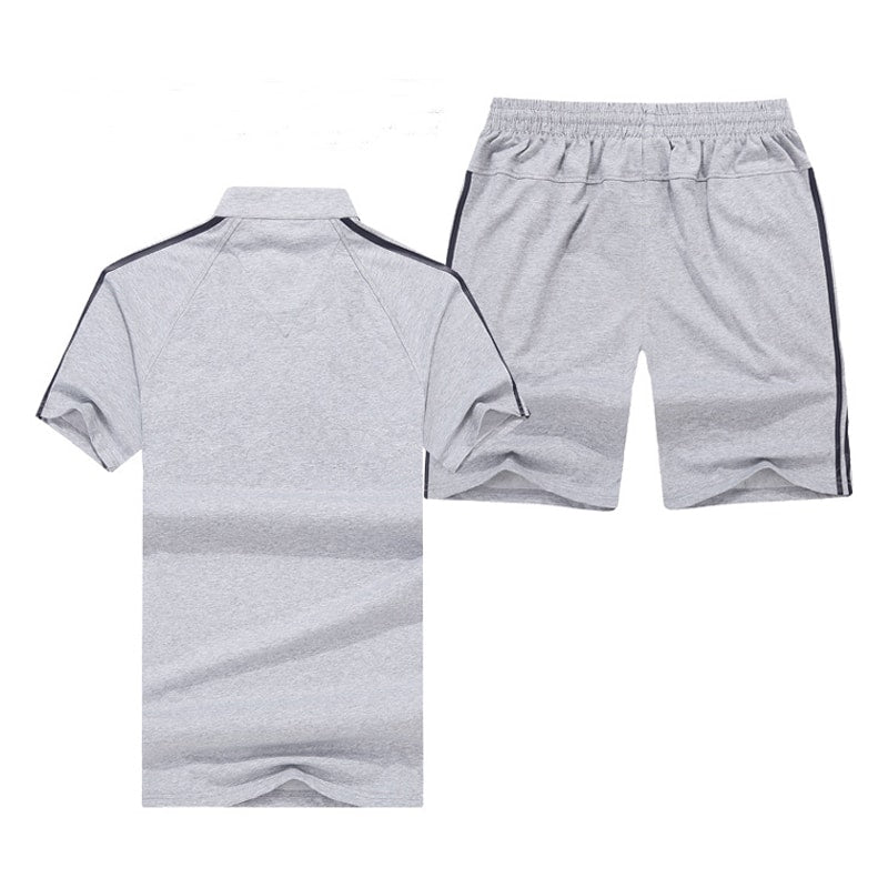 Men's Breathable Plus Size Sportswear Set - Blue Force Sports