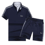 Men's Breathable Plus Size Sportswear Set - Blue Force Sports