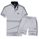 Men's Breathable Plus Size Sportswear Set - Blue Force Sports
