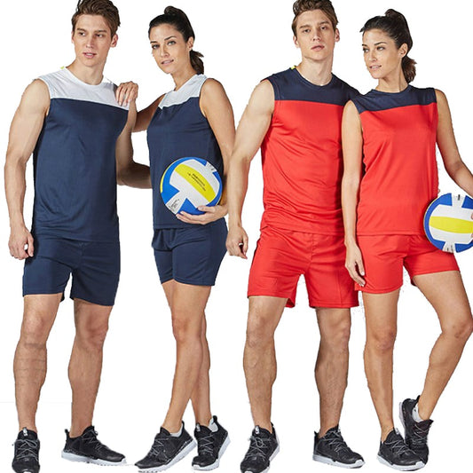 Volleyball Breathable O-Neck Uniform Sets - Blue Force Sports