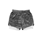 Men's Camouflage Printed Running Shorts - Blue Force Sports