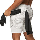 Men's Camouflage Printed Running Shorts - Blue Force Sports