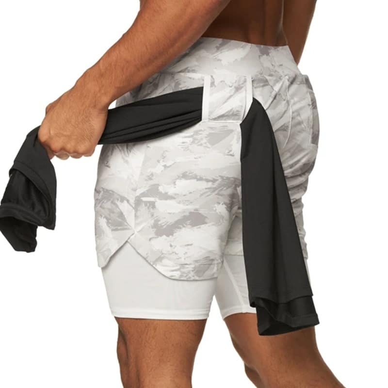 Men's Camouflage Printed Running Shorts - Blue Force Sports