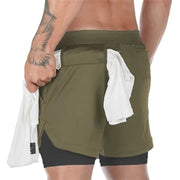 Men's Camouflage Printed Running Shorts - Blue Force Sports