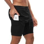 Men's Camouflage Printed Running Shorts - Blue Force Sports
