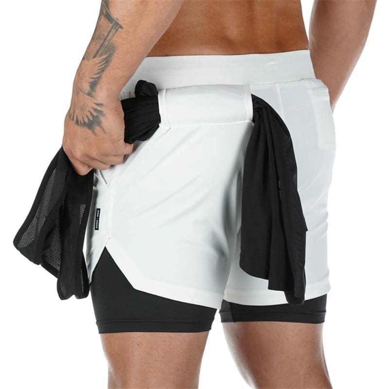 Men's Camouflage Printed Running Shorts - Blue Force Sports