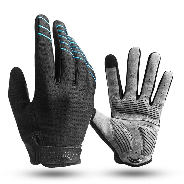 Comfortable Shockproof Cycling Gloves - Blue Force Sports