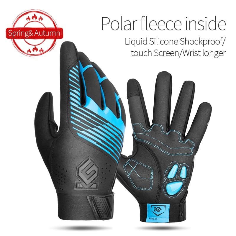 Comfortable Shockproof Cycling Gloves - Blue Force Sports