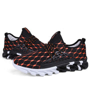 Patterned Men's Lace-up Running Shoes - Blue Force Sports